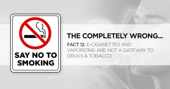 E-Cigarettes and Vaporizing Are Not a Gateway to Drugs & Tobacco