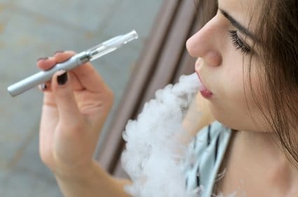 Girl Smoking E-Cigarette