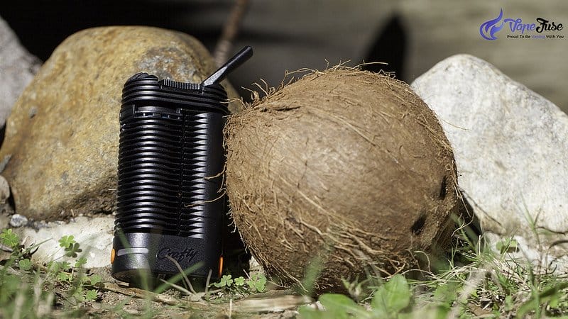 The Crafty Portable Vaporizer by Storz and Bickel with coconut