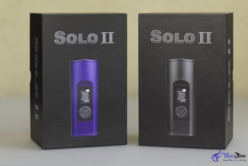 Arizer Solo II Portable Vaporizer in Mystic Blue and Carbon Black