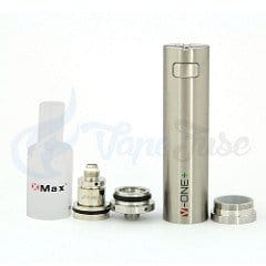 X Max V-One Plus Concentrate Vaporizer with mouthpiece, atomizer and base off with silicone insert
