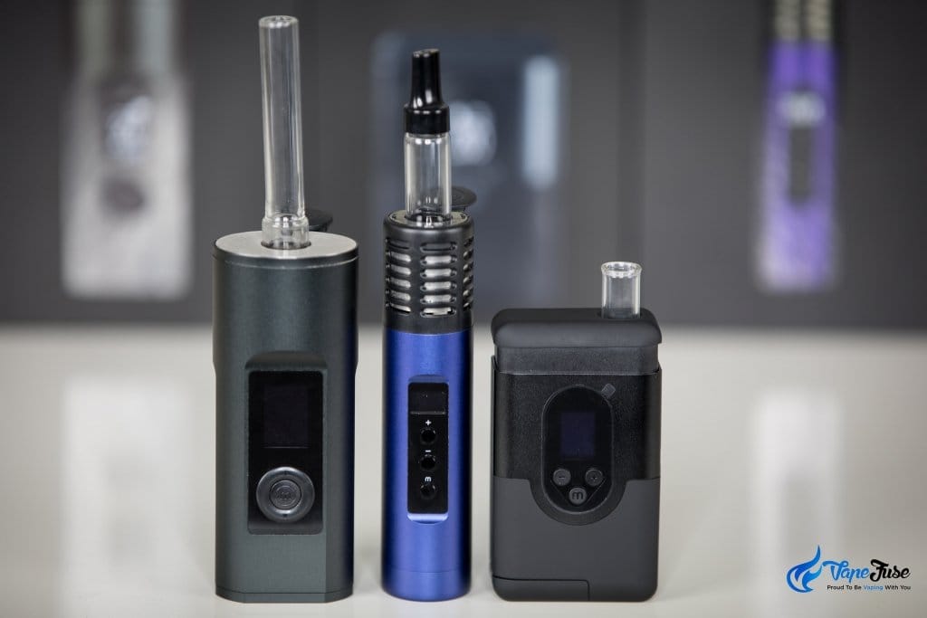 Arizer Solo II Carbon Black, Air II Mystic Blue and ArGo portable vaporizers
