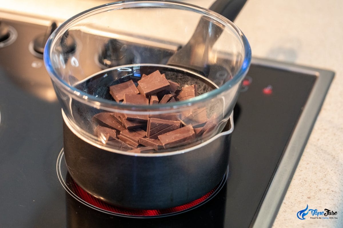 Chocolate melting in double boiler
